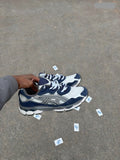 Double Laced Sneakers – Navy/White